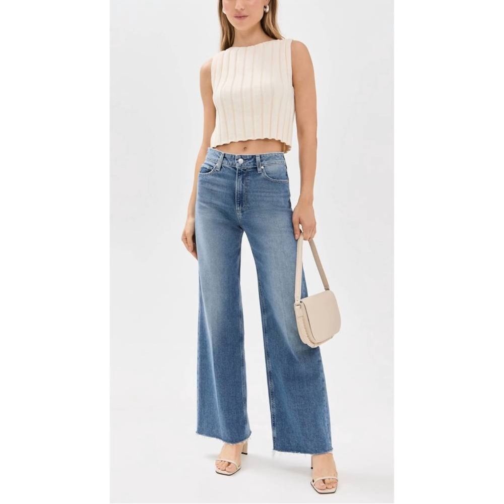PAIGE anessa 31" in archives Wash Wide Leg Jeans Size 33
